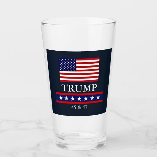 PRÄSIDENT DONALD TRUMP GLASS TUMBLER (Vorderseite)