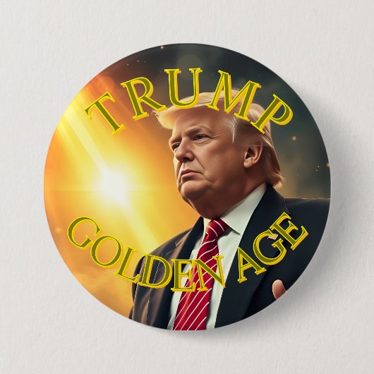 PRÄSIDENT DONALD TRUMP GOLDEN AGE BUTTON (Vorderseite)