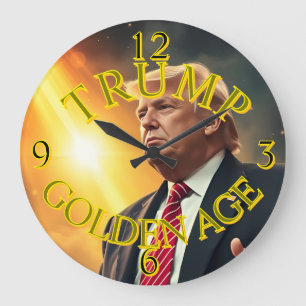 PRÄSIDENT DONALD TRUMP GOLDEN AGE GROßE WANDUHR