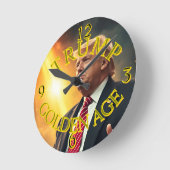 PRÄSIDENT DONALD TRUMP GOLDEN AGE RUNDE WANDUHR (Winkel)