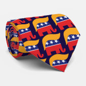 Präsident Donald Trump GOP Elephant Hair Logo Krawatte (Gerollt)