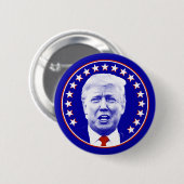 Präsident Donald Trump in Blau Button (Vorne & Hinten)