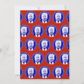 Präsident Donald Trump in Blau Einladung (Rückseite)