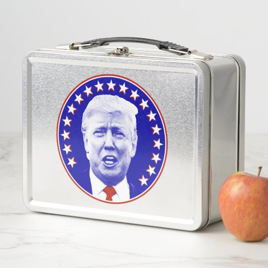 Präsident Donald Trump in Blau Metall Brotdose (Beispiel)