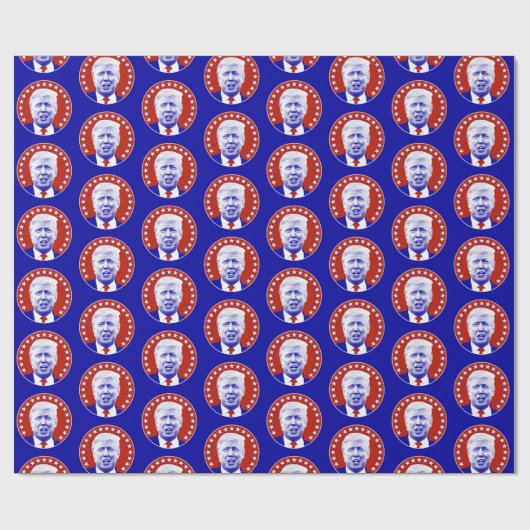 Präsident Donald Trump in Rot Geschenkpapier (Flach)