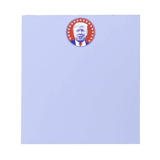 Präsident Donald Trump in Rot Notizblock (Vorderseite)