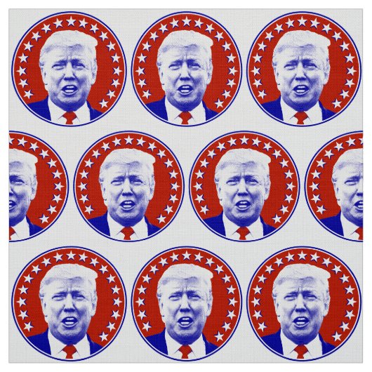 Präsident Donald Trump in Rot Stoff (Muster)