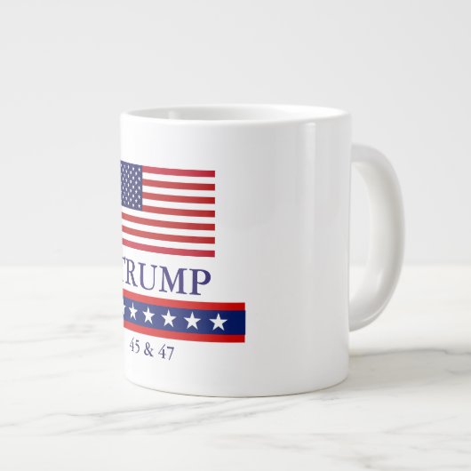 PRÄSIDENT DONALD TRUMP JUMBO KAFFEE TASSE (Vorderseite Rechts)