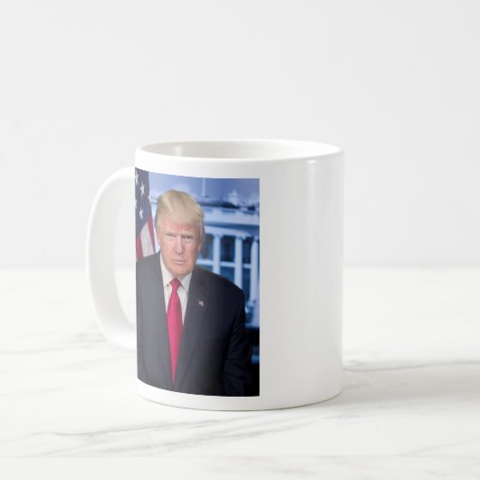Präsident Donald Trump Kaffeetasse (Vorderseite Links)