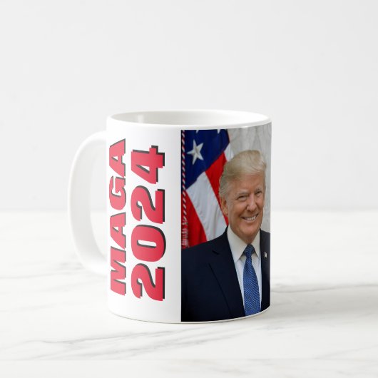 Präsident Donald Trump Kaffeetasse (Vorderseite Links)
