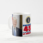 Präsident Donald Trump Kaffeetasse (Vorderseite Links)
