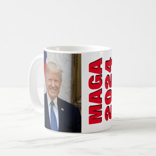 Präsident Donald Trump Kaffeetasse (Vorderseite Links)