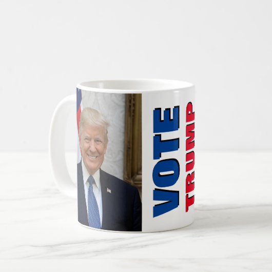 Präsident Donald Trump Kaffeetasse (Vorderseite Links)