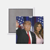 PRÄSIDENT DONALD TRUMP & MELANIA-2 MAGNET (Vorderseite/Rückseite)