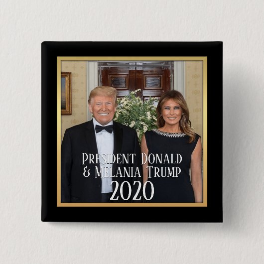 Präsident Donald Trump & Melania Elegant 2020 Button (Vorderseite)