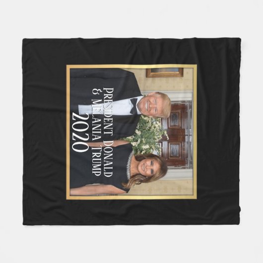 Präsident Donald Trump & Melania Elegant 2020 Fleecedecke (Vorderseite (Horizontal))