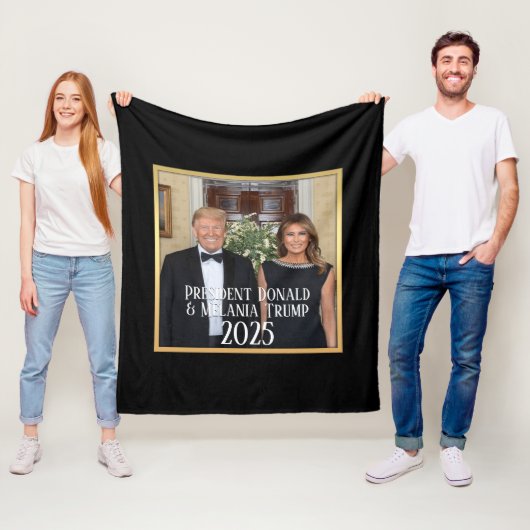 Präsident Donald Trump & Melania Elegant 2020 Fleecedecke (Beispiel)