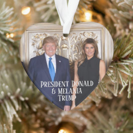 Präsident Donald Trump & Melania Elegant Ornament