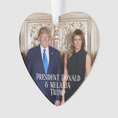 Präsident Donald Trump & Melania Elegant Ornament (Vorderseite)