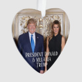 Präsident Donald Trump & Melania Elegant Ornament (Vorderseite)