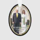 Präsident Donald Trump & Melania in Indien Ornament (Vorderseite)