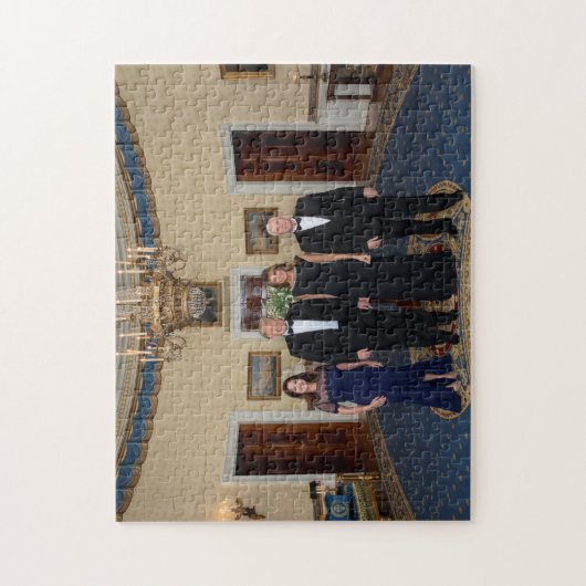 Präsident Donald Trump Melania Pence Weihnachten Puzzle (Vertikal)