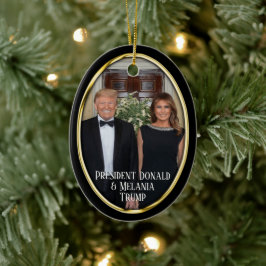 Präsident Donald Trump & Melania Weihnachten Keramik Ornament
