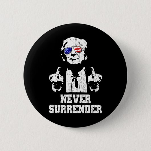 Präsident Donald Trump Middle Finger Button (Vorderseite)
