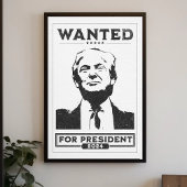 Präsident Donald Trump Mugshot Style Wollte Poster