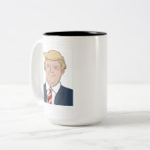 Präsident Donald Trump Mugshot Wollte Funny Foto Zweifarbige Tasse (Vorderseite Links)