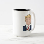 Präsident Donald Trump Mugshot Wollte Funny Foto Zweifarbige Tasse (VorderseiteRechts)