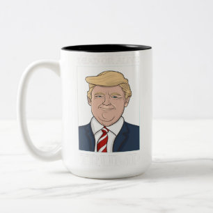 Präsident Donald Trump Mugshot Wollte Funny Foto Zweifarbige Tasse