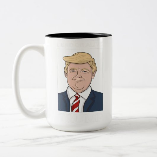 Präsident Donald Trump Mugshot Wollte Funny Foto Zweifarbige Tasse (Links)