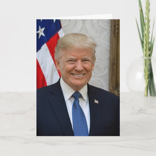 Präsident Donald Trump Offiziell Portrait Birthday Karte (Vorderseite)