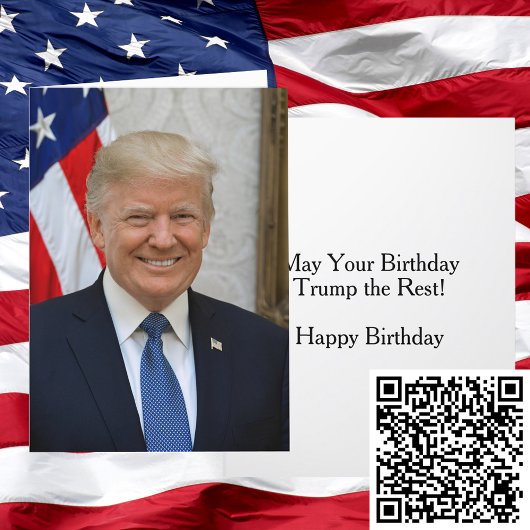 Präsident Donald Trump Offiziell Portrait Birthday Karte