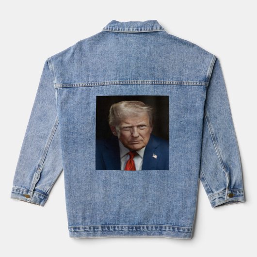 Präsident Donald Trump Offiziell Portrait Jeansjacke (Rückseite)