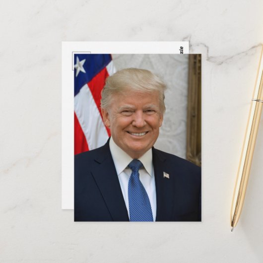 Präsident Donald Trump Offizielles Portrait 2017 Postkarte (Vorderseite/Rückseite Beispiel)