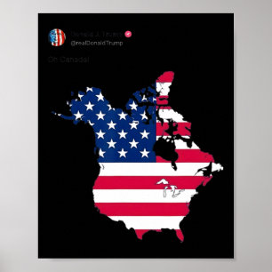 Präsident Donald Trump Oh Kanada USA Amerikanische Poster