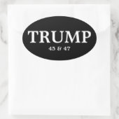PRÄSIDENT DONALD TRUMP OVAL AUTOAUFKLEBER OVALER AUFKLEBER (Tasche)