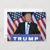 Präsident Donald Trump Postkarte (Vorne/Hinten)
