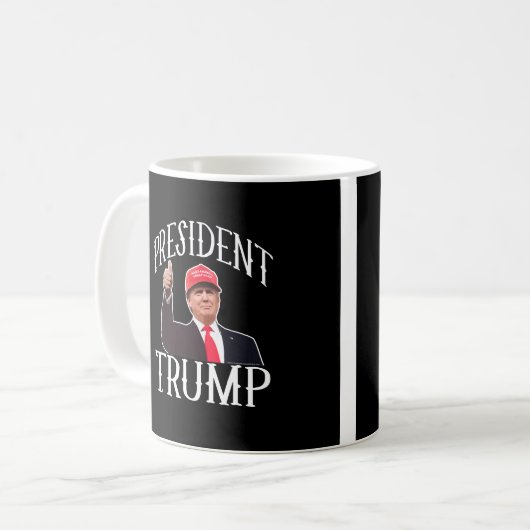 Präsident Donald Trump Red Hat greift oben ab Kaffeetasse (Vorderseite Links)