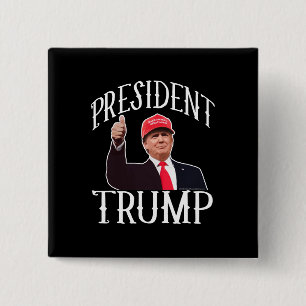 Präsident Donald Trump Red Hat stumbs Button