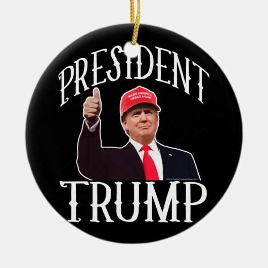 Präsident Donald Trump Red Hat stumbs Keramikornament (Vorne)