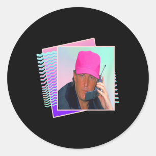 Präsident Donald Trump Retro 80er 90er Jahre Grafi Runder Aufkleber