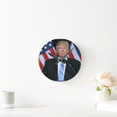 Präsident Donald Trump Runde Wanduhr (Zuhause)
