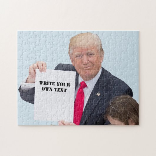 Präsident Donald Trump - Schreiben Sie Ihren eigen Puzzle (Horizontal)