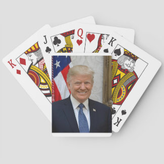 Präsident Donald Trump spielt Kartenspiel Spielkarten