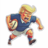 Präsident Donald Trump spielt Rugby Aufkleber (Vorderseite)