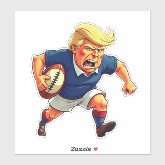 Präsident Donald Trump spielt Rugby Aufkleber (Blatt)