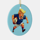 Präsident Donald Trump spielt Rugby Keramik Ornament (Rechts)